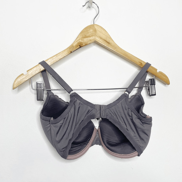 NATORI Hidden Glamour Full Fit Contour Bra Gunmetal PURPLE underwire womens 34DD - Picture 6 of 6